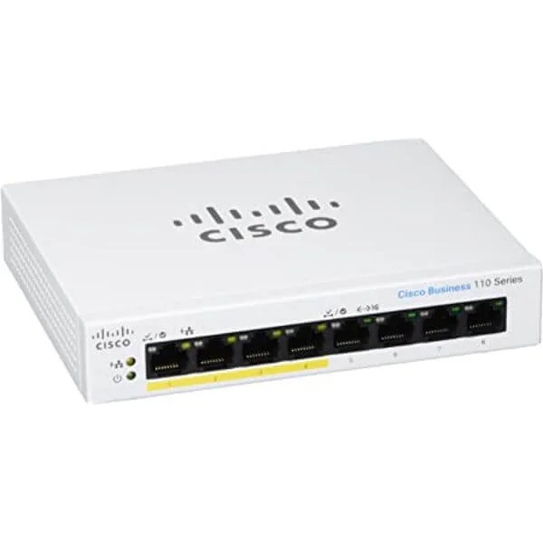 Cisco Business 110 Unmanaged Switch, 8 10/100/1000 ports