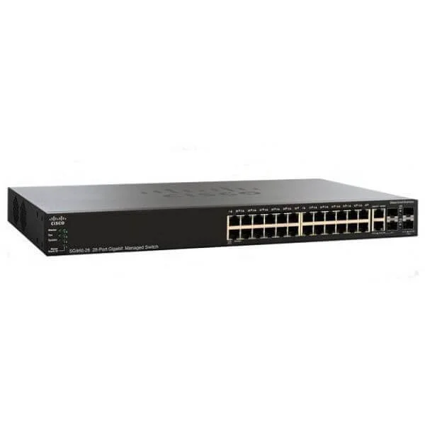 Cisco Business 250 Switch, 24 10/100/1000 PoE+ ports with 370W power budget, 4 10 Gigabit SFP+