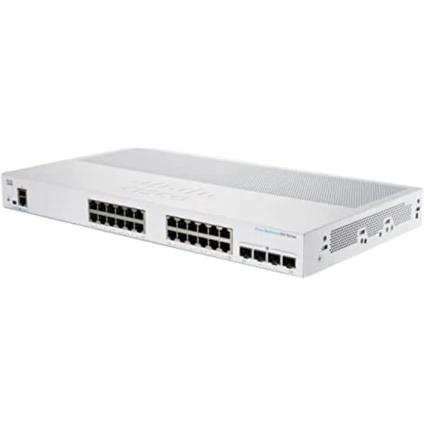 Cisco Business 250 Switch, 24 10/100/1000 PoE+ ports with 100W power budget, 4 Gigabit SFP