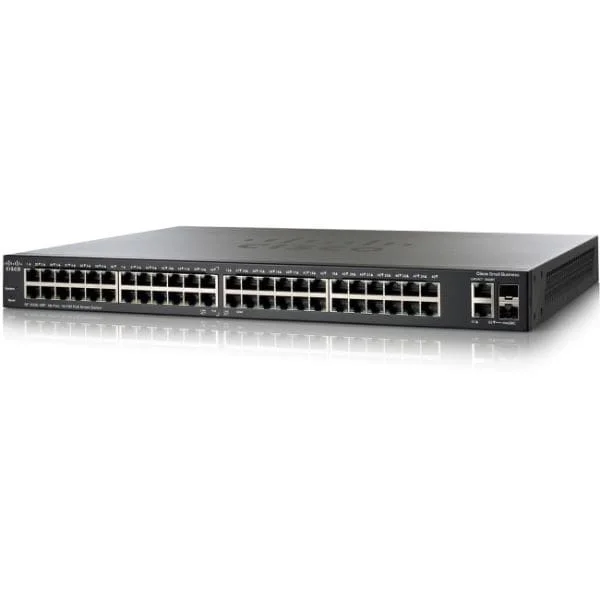 48 10/100/1000 ports, 2 combo mini-GBIC ports - PoE support on 48 ports with 375W power budget
