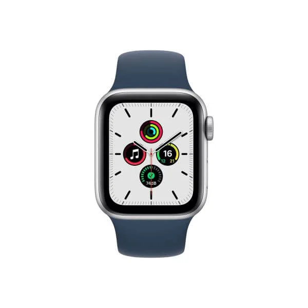 Apple Watch SE (GPS + Cellular) - silver aluminium - smart watch with sport band - abyss blue - 32 GB