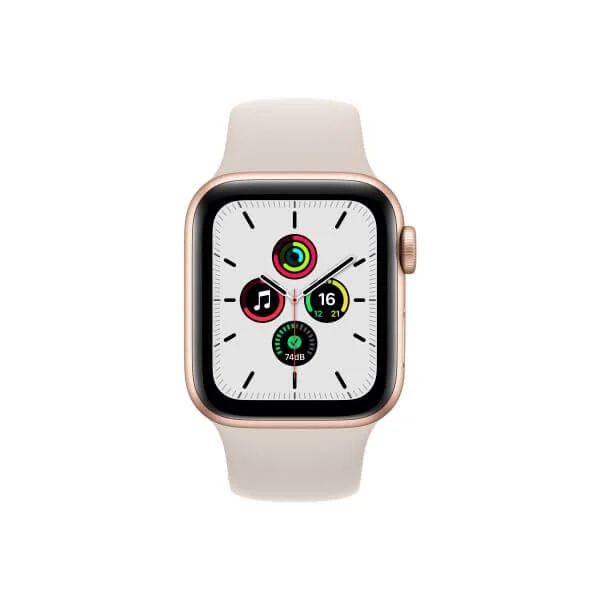 Apple Watch SE (GPS) - gold aluminium - smart watch with sport band - starlight - 32 GB