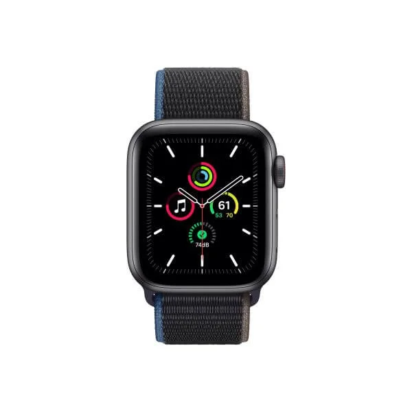 Apple Watch SE (GPS + Cellular) - space grey aluminium - smart watch with sport loop - charcoal - 32 GB
