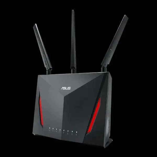 RT-AC86U - Wi-Fi 4 (802.11n) - Dual-band (2.4 GHz / 5 GHz) - Ethernet LAN - Black - Tabletop router