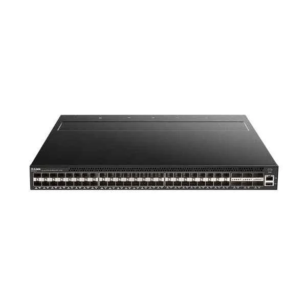 D-Link 48 10G SFP+ optical ports + 6 40G QSFP+ optical ports, data center switch, support Leaf-Spine, Top-of-Rack (ToR) architecture, support OpenFlow, VXLAN, FCoE, DCB, support DLINK OS and third-party OS.Â Dual AC power supply modules, front and rear ventilation.