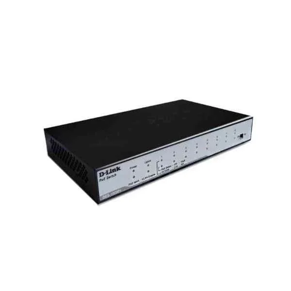 D-Link Ports: 8 100M PoE electrical ports + 1 Gigabit electrical ports, backplane bandwidth: 3.6G, packet forwarding rate: 2.7M, PoE power: single port maximum 30W/ machine maximum power 80W, power supply: DC 54V external Power supply, one-key VLAN function, size: 175x105x27mm (6.9 inches, iron case), desktop type can be wall-mounted, non-network management PoE switch