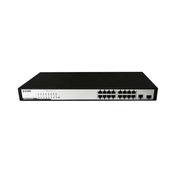 D-Link Ports: 16 100M PoE electrical ports + 1 Gigabit optical and electrical combination port, backplane bandwidth: 5.3G, packet forwarding rate: 3.9M, PoE power: single port maximum 30W/ machine maximum power 235W, power supply: AC 100- 240V built-in power supply, size: 440x208x44mm (iron case), standard rack type, non-network managed PoE switch