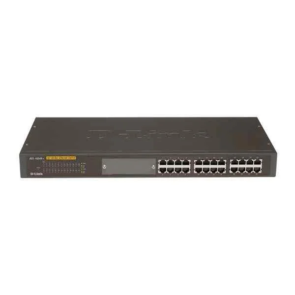 D-Link Ports: 24 100M electrical ports, backplane bandwidth: 4.8G, packet forwarding rate: 3.6M, size: 440x140x44mm (iron case), standard rack type, power supply: AC 100-240V built-in power supply, non-network management switch