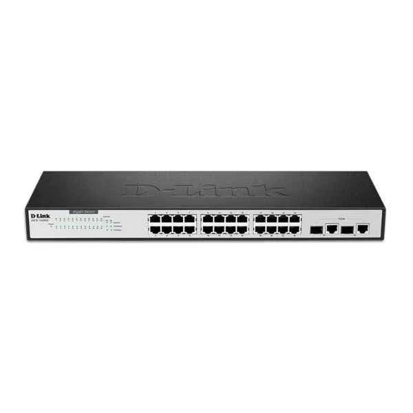 D-Link Ports: 24 100M electrical ports + 2 Gigabit photoelectric combined ports, backplane bandwidth: 8.8G, packet forwarding rate: 6.5M, size: 440x140x44mm (iron case), standard rack type, power supply: AC 100-240V Built-in power supply, non-managed switch