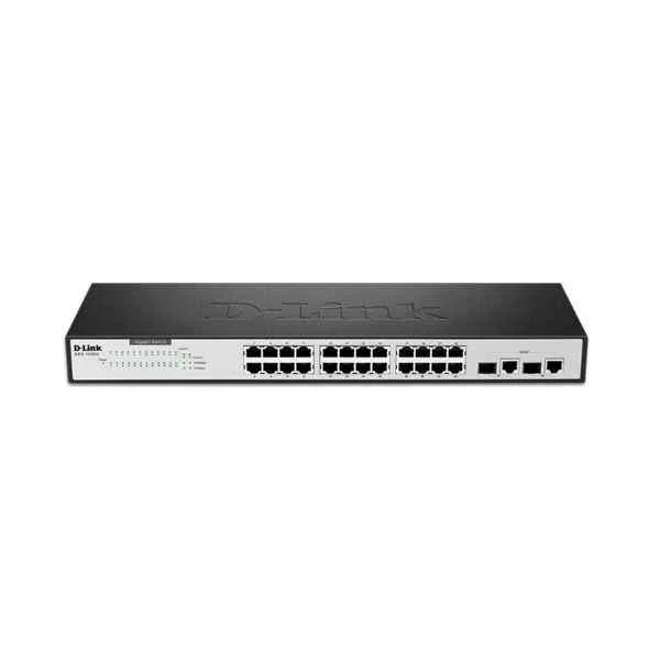 D-Link Ports: 24 100M PoE electrical ports + 2 Gigabit photoelectric combined ports, backplane bandwidth: 8.8G, packet forwarding rate 6.5M, PoE power: single port maximum 30W, machine maximum power 370W, power supply: AC 100-240V Built-in power supply, size: 440x208x44mm (iron case), standard rack type, non-network management PoE switch, port 6KV lightning protection, support standard switching/network cloning/one-key Vlan/extension mode switch, LCD display PoE status