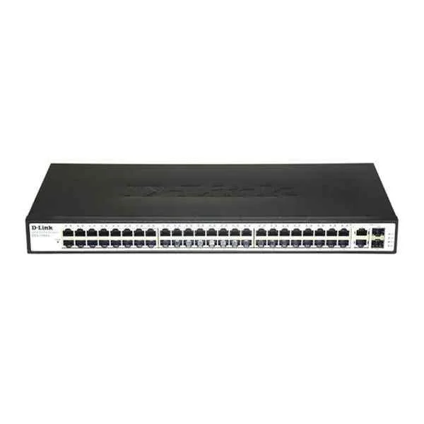 D-Link Ports: 48 100M electrical ports + 2 Gigabit photoelectric combined ports, backplane bandwidth: 13.6G, packet forwarding rate: 10.1M, size: 440x220x44mm (steel case), standard rack type, power supply: AC 100-240V Built-in power supply, non-managed switch