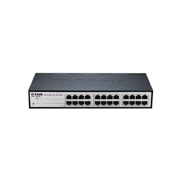 D-Link 24 100M electrical ports; Smart switch, desktop type can be installed on the rack, support Web management
