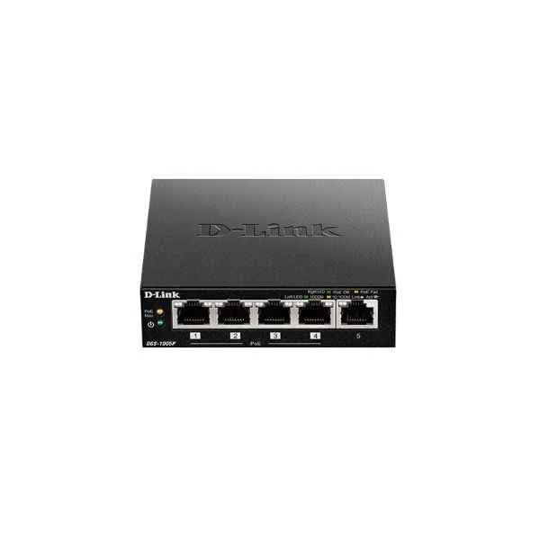 D-Link Ports: 4 Gigabit PoE electrical ports + 1 Gigabit electrical ports, backplane bandwidth: 10G, packet forwarding rate: 7.44M, PoE power: single port maximum 30W/ whole machine maximum power 60W, power supply: DC 53.5V/1.2 A External power supply, size: 100x98x28mm (3.9 inches, iron case), desktop type can be wall-mounted, non-network management PoE switch