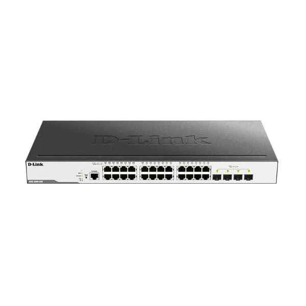 D-Link 24 Gigabit optical ports + 4 10 Gigabit optical ports, switching capacity: 336G/3.36T, packet forwarding rate: 108Mpps/126Mpps, managed switch, support DHCP server, rack type