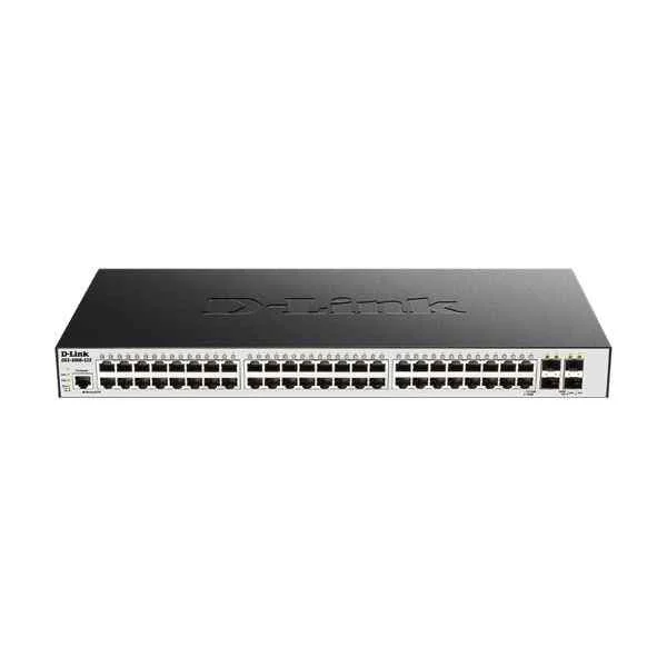 D-Link 48 Gigabit electrical ports + 4 10 Gigabit optical ports, switching capacity: 336G/3.36T, packet forwarding rate: 144Mpps/162Mpps, managed switch, support DHCP server, rack type