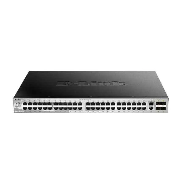 D-Link 48 Gigabit electrical ports + 2 10 Gigabit electrical ports + 4 10 Gigabit optical ports, switching capacity: 336G/3.36T, packet forwarding rate: 180Mpps/198Mpps, three-layer stackable management switch, support DHCP server, machine Shelfã€€