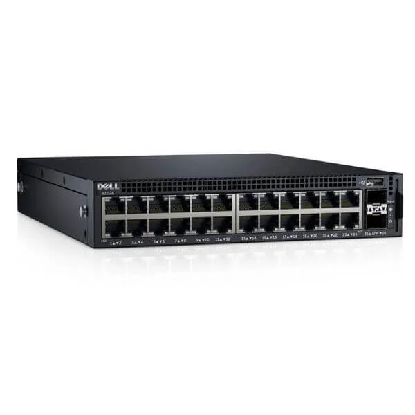 Dell Networking X1026 Intelligent Web management switch, 24x 1GbE and 2x 1GbE SFP port