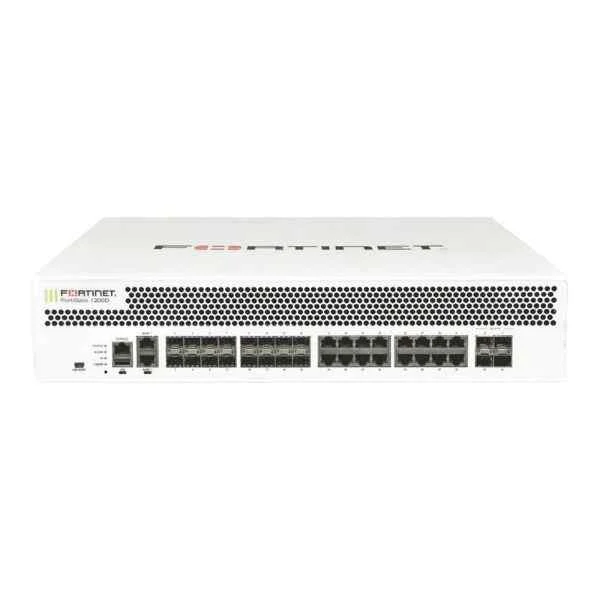 Fortinet FG-1200D 4 x 10GE SFP+ slots, 16 x GE SFP slots, 18 x GE RJ45 ports (including 16 ports, 2 x management/HA ports), SPU NP6 and CP8 hardware accelerated, 240GB SSD onboard storage, dual AC power supplies