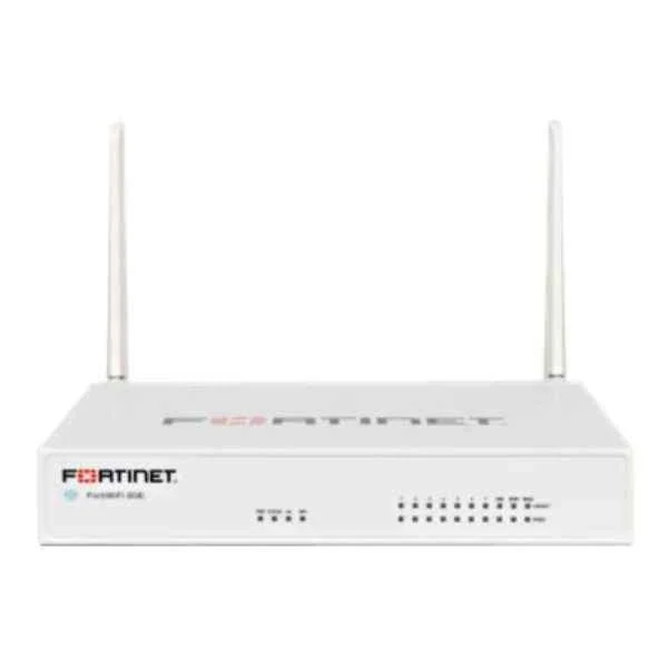 FortiWifi-60E-DSL, 9 x GE RJ45 ports (including 7 x Internal Ports, 1 x WAN Ports, 1 x DMZ Port), Internal ADSL2/2+ and VDSL2 (Annex A/M) modem, Wireless (802.11ac)
