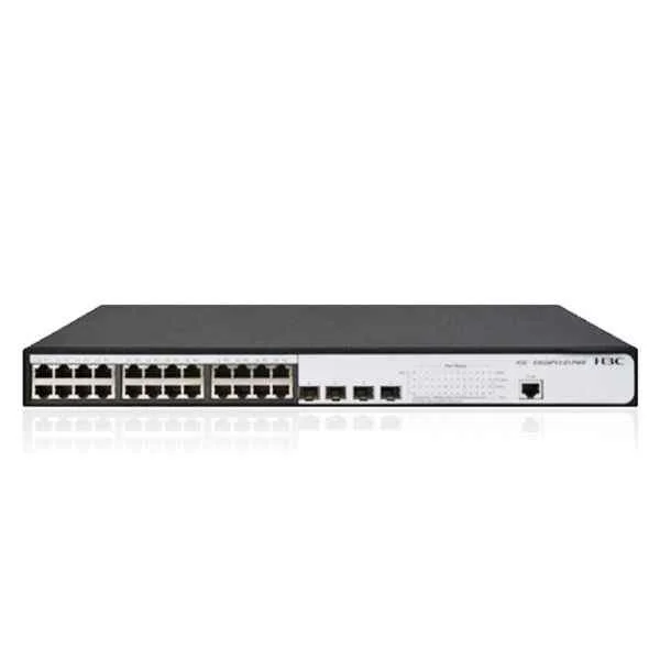 H3C S5024PV3-EI-PWR L2 Ethernet Switch with 24*10/100/1000BASE-T PoE+ Ports(AC 185W) and 4*1000BASE-X Ports,(AC)
