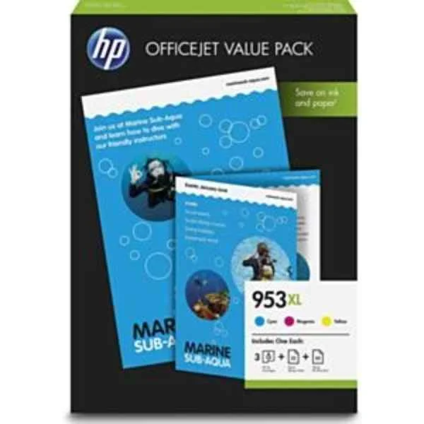 953XL Officejet Value Pack - Original - Pigment-based ink - Cyan - Magenta - Yellow - HP - Multi pack - HP OfficeJet Pro 7720 - 7730 - 7740 - 8210 - 8218 - 8710 - 8715 - 8718 - 8720 - 8725 - 8728 - 8730 - 8740
