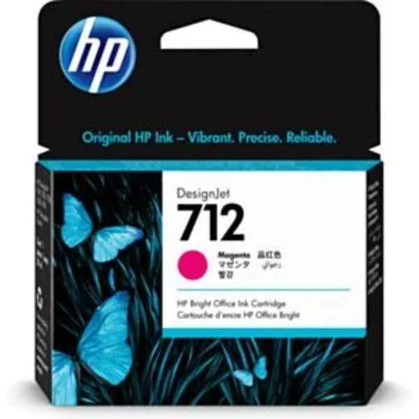HP 712 29-ml Magenta DesignJet Ink Cartridge - Standard Yield - Dye-based ink - 29 ml - 1 pc(s) - Single pack (3ED68A)