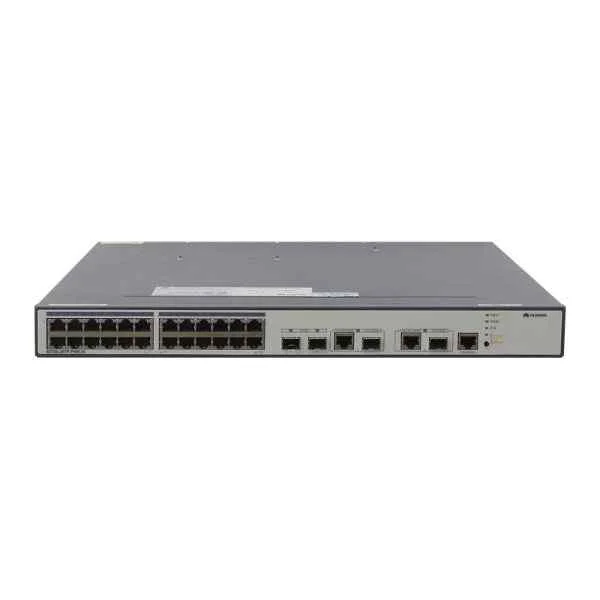 S3700-28TP-PWR-EI Mainframe(24 Ethernet 10/100 ports, 2 Gig SFP and 2 dual-purpose 10/100/1000 or SFP, PoE+,Dual Slots of power, Without Power Module)Â 