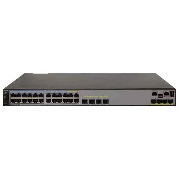 S5710-28C-EI-AC(24 Ethernet 10/100/1000 ports,4 of which are dual-purpose 10/100/1000 or SFP,4 10 Gig SFP+,with 150W AC power supply)