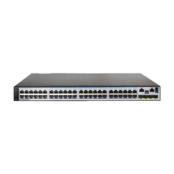 S5710-52C-PWR-EI-AC(48 Ethernet 10/100/1000 PoE+ ports,4 10 Gig SFP+,with 2 interface slots,with 580W AC power supply)
