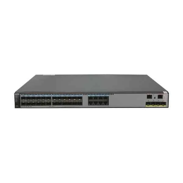 S5730-44C-HI-24S (24 GE SFP ports, 8 of which are dual-purpose 10/100/1,000 Base-T or SFP ports, 4 x 10 GE SFP+ ports, 2 expansion slots, without power module)