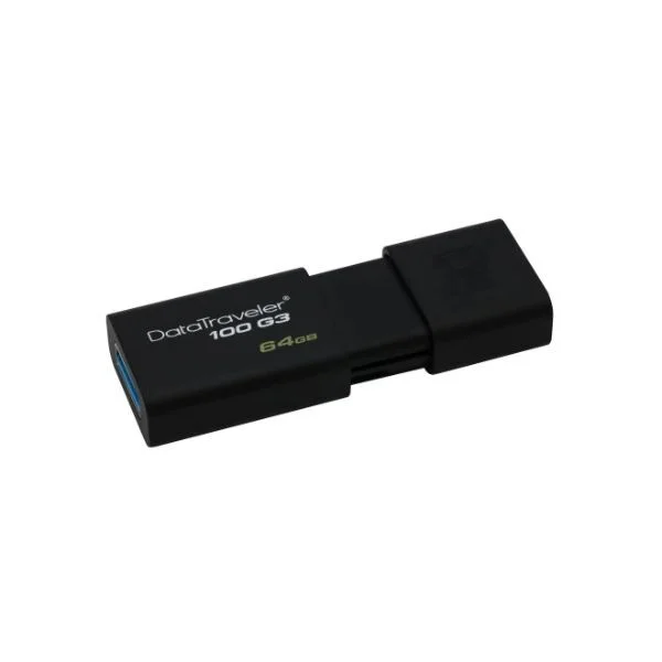 DataTraveler 100 G3 - 64 GB - USB Type-A - 3.2 Gen 1 (3.1 Gen 1) - 40 MB/s - Slide - Black