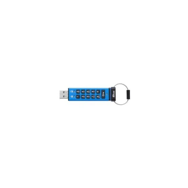 DataTraveler 2000 8GB - 8 GB - USB Type-A - 3.2 Gen 1 (3.1 Gen 1) - Sleeve - Password protection - Blue