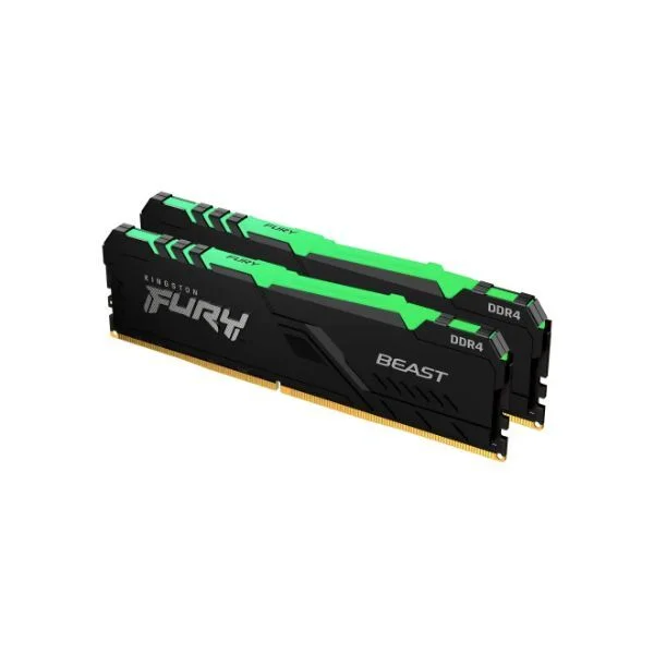 Fury Beast RGB - DDR4 - Kit - 32 GB 2 x 16 GB - DIMM 288-PIN - 3200 MHz - 32 GB - DDR4