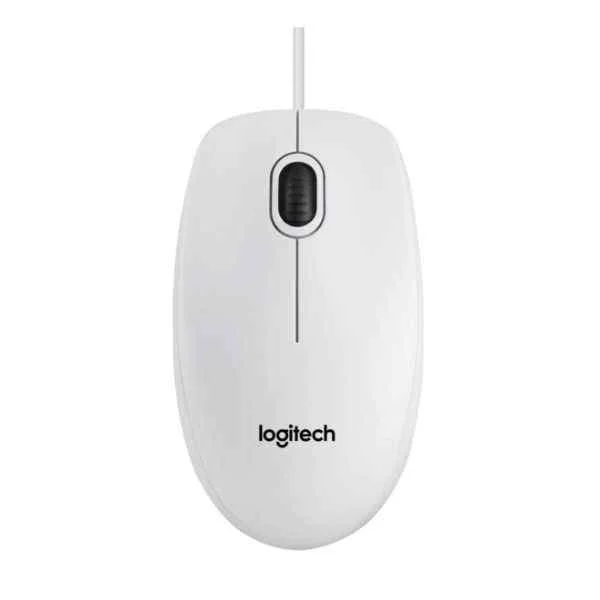 Logitech B100 Optical Combo Mouse - Ambidextrous - Optical - USB Type-A - 800 DPI - White (910-003360)