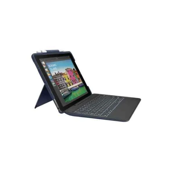 SLIM COMBO - QWERTY - UK English - Apple - iPad Pro 12.9" - Blue - PU plastic
