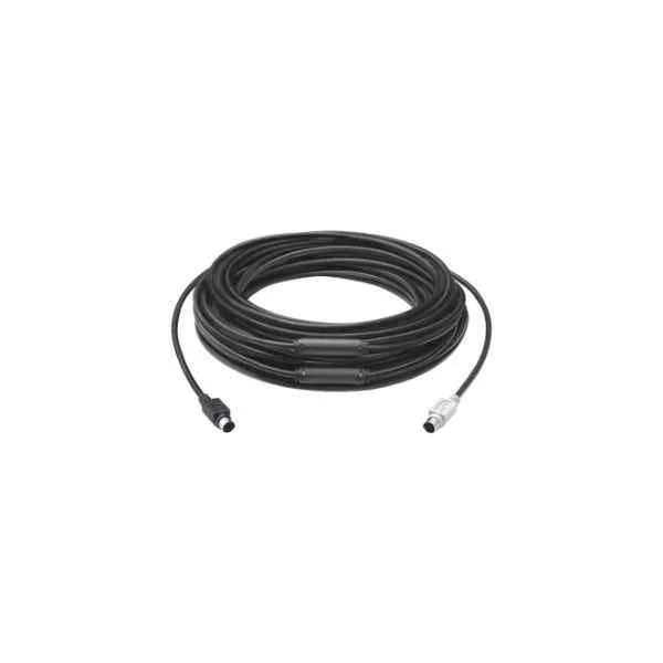GROUP 15m Extender Cable - 15 m - 6-p Mini-DIN - 6-p Mini-DIN - Male - Male - Black