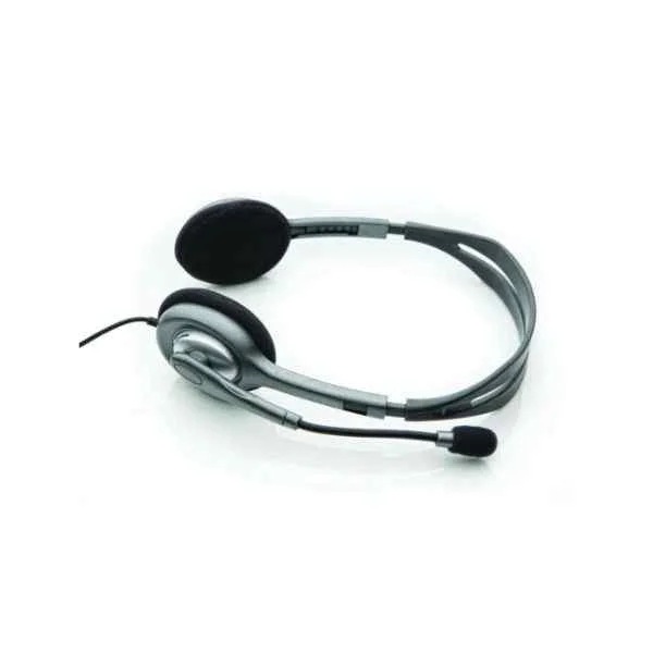 H110 headset - Headset - Head-band - Office/Call center - Black - Silver - Binaural - 1.8 m