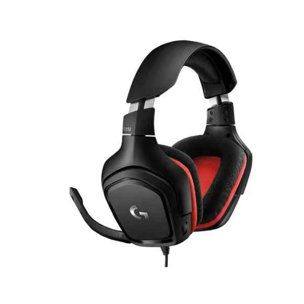 G G332 Stereo Gaming Headset - Headset - Head-band - Gaming - Black - Red - Binaural - Rotary