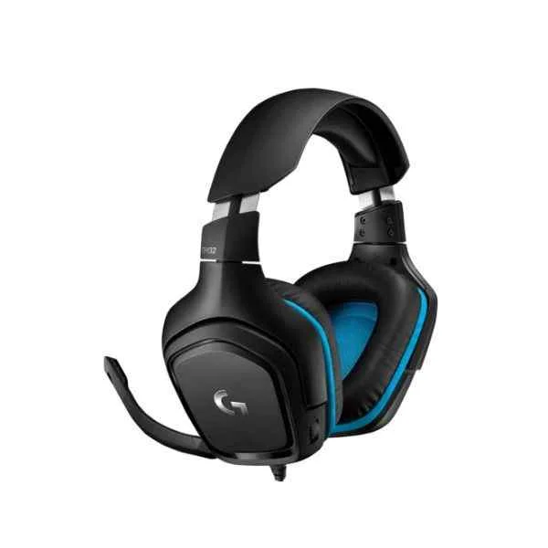 G G432 7.1 Surround Sound Wired Gaming Headset - Headset - Head-band - Gaming - Black - Blue - Binaural - Rotary