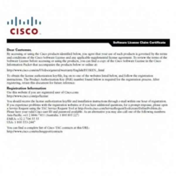 100 AP Adder E-License for Cisco 8500 Wireless Controller