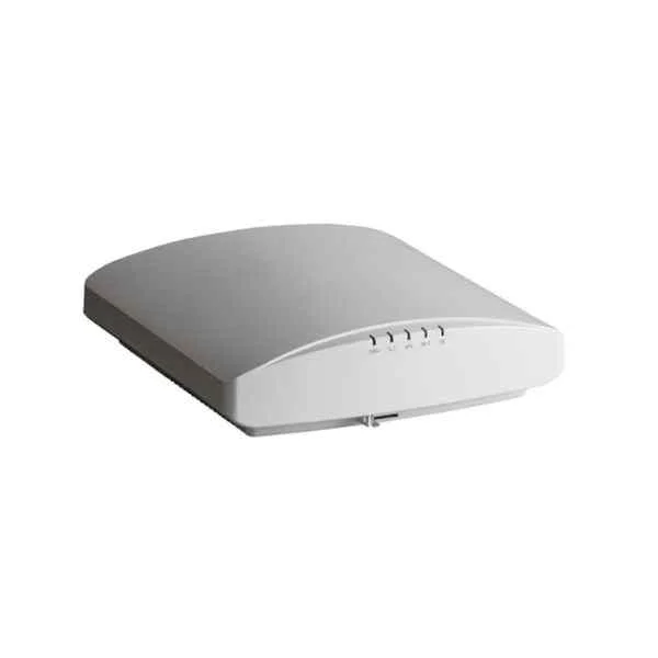 R850 dual-band (5GHz and 2.4GHz concurrent) 802.11ax wireless access point, Ultra-High Density performance, 12 spatial streams, adaptive antennas, PoE support. Includes adjustable acoustic drop ceiling bracket. Two Ethernet ports with 1GbE and 5Gbe. Does not include power adaptor