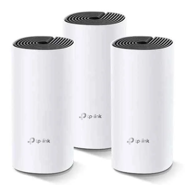 Deco M4(3-pack) - Wi-Fi 5 (802.11ac) - Dual-band (2.4 GHz / 5 GHz) - Ethernet LAN - Black,White - Tabletop router